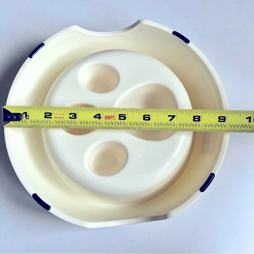 3/$15 NEW 9” Slow Feeder Dog Bowl 2 Cup Capacity Cream